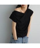 【グリーンパークス/Green Parks】のドレープオフショルフレンチ袖Tシャツ Black|ID: prp329100004591431 ipo3291000000032668501