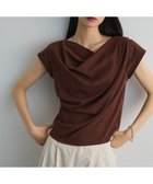 【グリーンパークス/Green Parks】のドレープオフショルフレンチ袖Tシャツ Brown|ID: prp329100004591431 ipo3291000000032668505