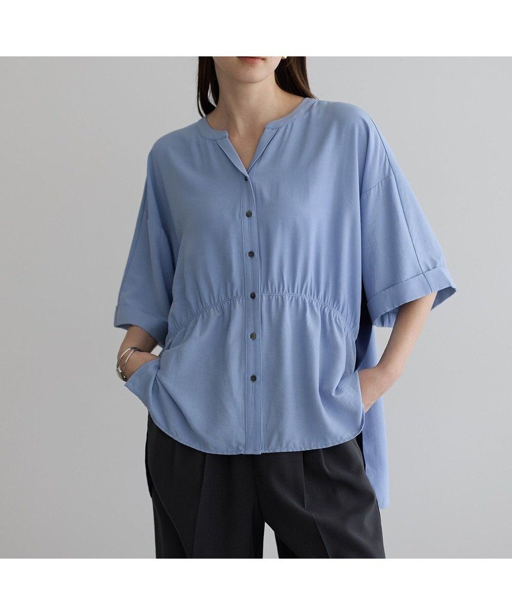 【イェッカ ヴェッカ/YECCA VECCA】のギャザーデザイン配色シャツ 人気、トレンドファッション・服の通販 founy(ファニー) 　ファッション　Fashion　レディースファッション　Ladies' Fashion Online　トップス・カットソー　Tops/Tshirt　シャツ/ブラウス　Shirts/Blouses　NEW・新作・新着・新入荷　New Arrivals　おすすめ　Recommend　ギャザー　Gather　ポケット　Pocket　夏　Summer　春　Spring　S/S・春夏　Ss・Spring/Summer　 other-1|ID: prp329100004591437 ipo3291000000032588549