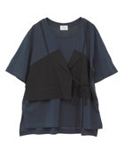 【イェッカ ヴェッカ/YECCA VECCA】のビスチェレイヤード風デザインTee Navy|ID: prp329100004591438 ipo3291000000032588556