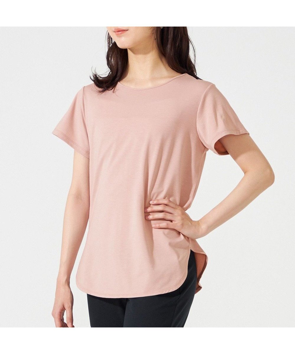 【チャコット/Chacott】のChacott BALANCE バッククロスアクセントTシャツ インテリア・キッズ・メンズ・レディースファッション・服の通販 founy(ファニー) ファッション Fashion レディースファッション Fashion for Women トップス・カットソー Cut & Sew Tops シャツ・ブラウス・オフィスカジュアル Elegant Blouses & Button-Ups ロングTシャツ・Tシャツ Longline T-Shirts & Tees シルケット Silket, Silky Cotton ストレッチ Stretch, Stretchy Fabric バランス Balance, Style Balance リラックス Relax, Relaxed Fit レギンス Leggings, Stretch Pants おすすめ Recommended / Our Picks グレイッシュローズ|ID: prp329100004591448 ipo3291000000033656110