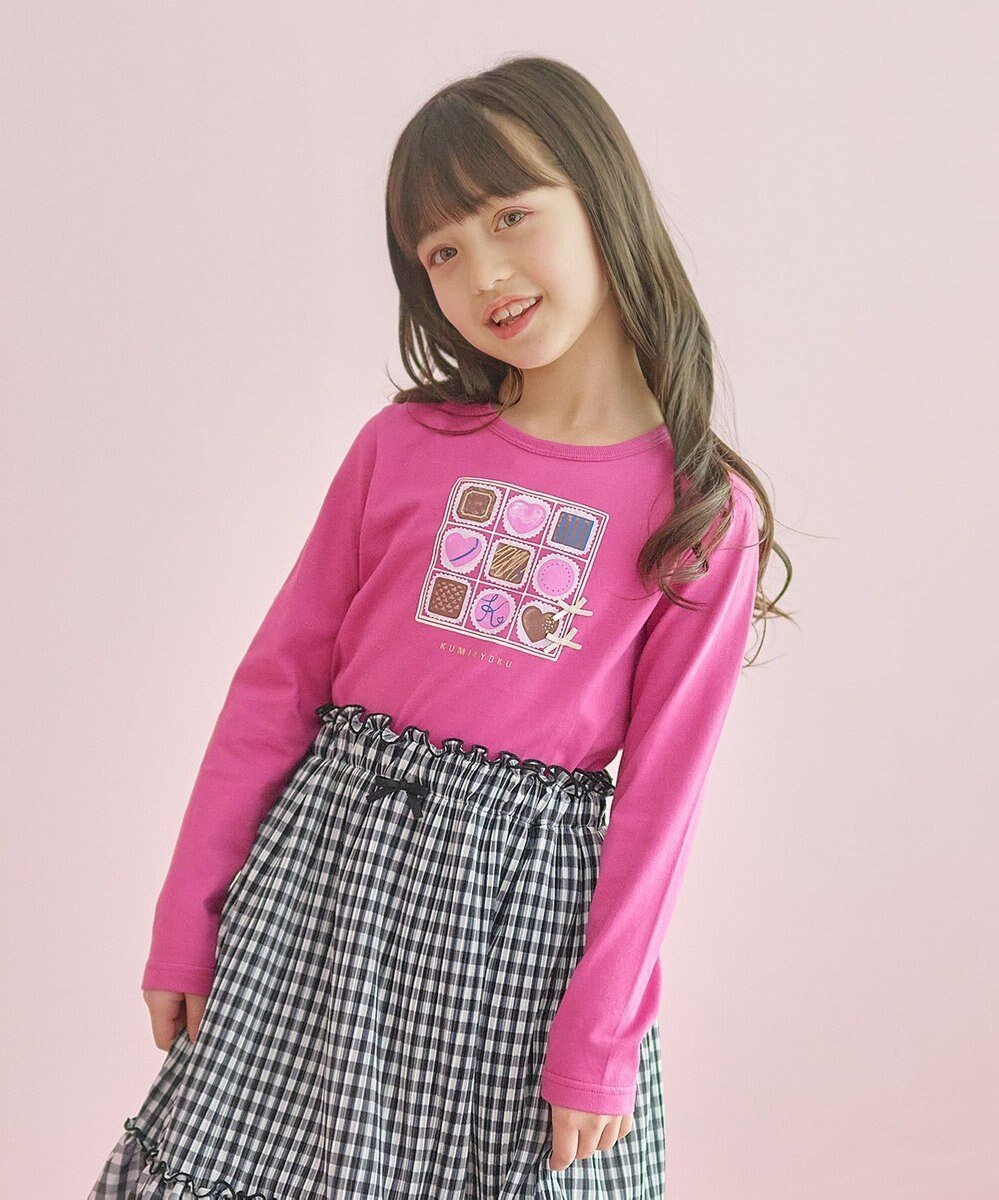 【組曲 / KIDS/KUMIKYOKU】の【110-140㎝】チョコレートボックス Tシャツ インテリア・キッズ・メンズ・レディースファッション・服の通販 founy(ファニー) 　ファッション　Fashion　キッズファッション　KIDS Children’s Clothing　トップス・カットソー　Tops/Tees/Kids　カットソー　Cut And Sew　シンプル　Simple　プリント　Print　ボックス　Box　リボン　Ribbon　夏　Summer　春　Spring　S/S・春夏　Ss・Spring/Summer　ラズベリー系|ID: prp329100004592348 ipo3291000000032602739