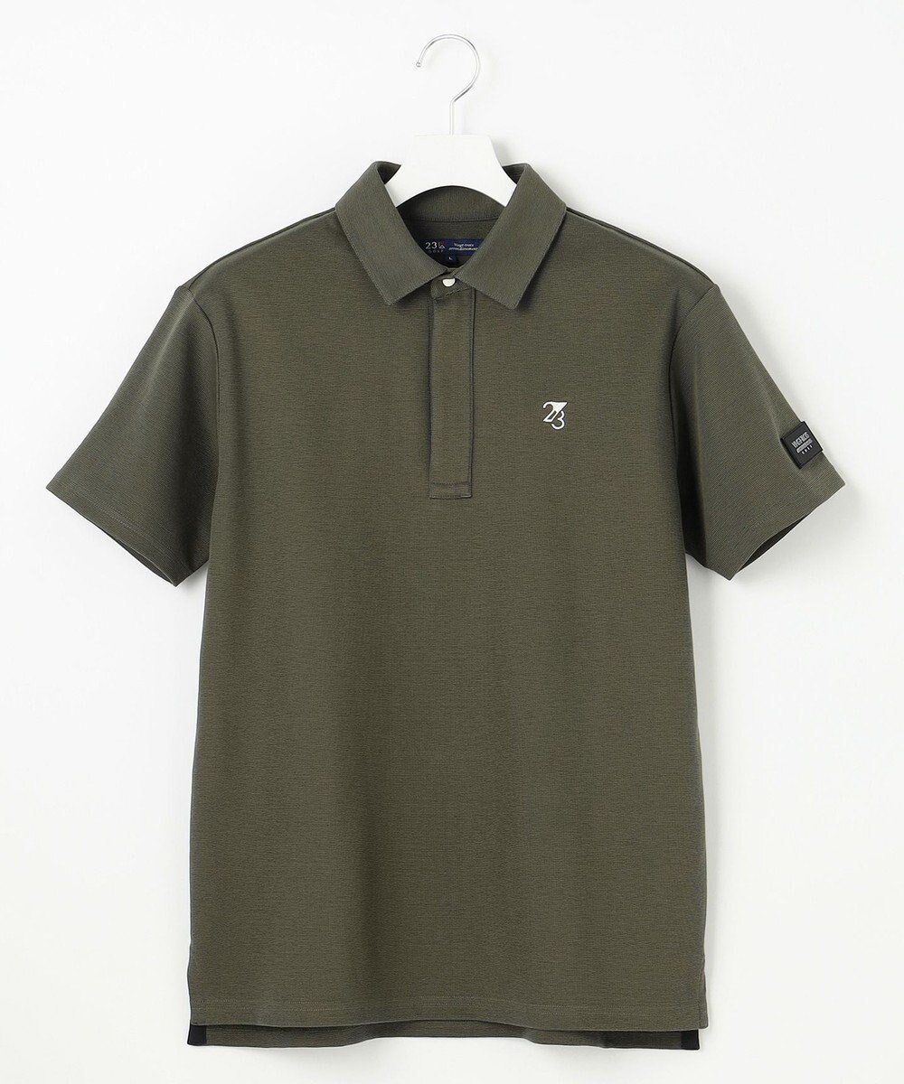 【23区 ゴルフ/23区GOLF / MEN】の【MEN】温度調節素材『サーモアジャスト』シンプル ポロシャツ インテリア・キッズ・メンズ・レディースファッション・服の通販 founy(ファニー) 　ファッション　Fashion　メンズファッション　Men's Style Online　トップス・カットソー　Tops/Tshirt/Men　シャツ　Shirts　ポロシャツ　Polo Shirts　春　Spring　シンプル　Simple　フロント　Front　ベーシック　Basic　ボトム　Bottom　ポロシャツ　Polo Shirt　S/S・春夏　Ss・Spring/Summer　夏　Summer　エレガント 上品　Elegant　ゴルフ　Golf　カーキ系|ID: prp329100004592359 ipo3291000000032602829