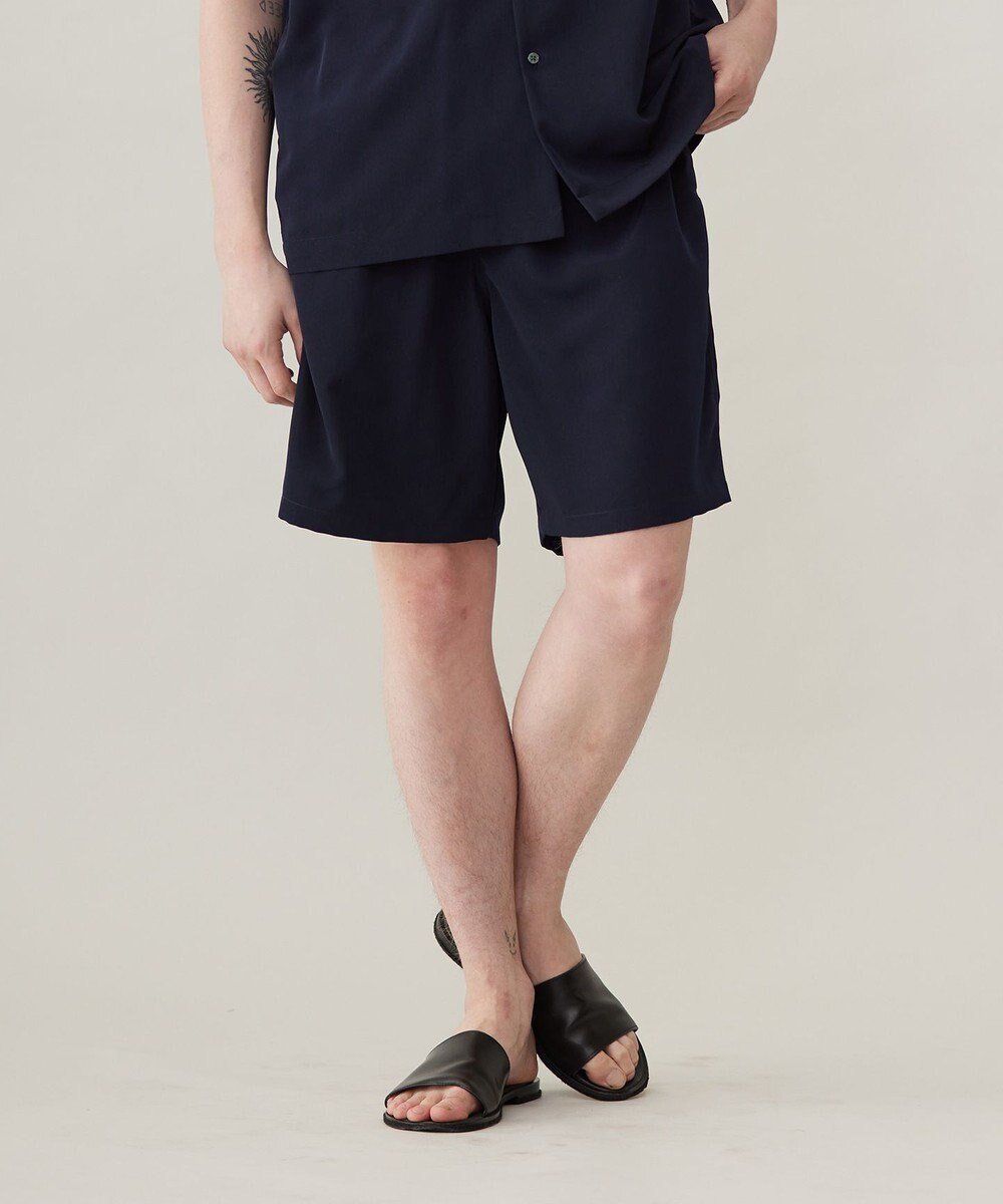 【アンフィーロ/UNFILO / MEN】のTORO TORO ショートパンツ 24年春夏商品 インテリア・キッズ・メンズ・レディースファッション・服の通販 founy(ファニー) 　ファッション　Fashion　メンズファッション　Men's Style Online　ボトムス　Bottoms/Men　ハーフ / ショートパンツ　Short Pants　春　Spring　抗菌　Antibacterial　ショート　Short　ドレープ　Drape　無地　Plain Color　リラックス　Relax　ワイド　Wide　S/S・春夏　Ss・Spring/Summer　夏　Summer　エレガント 上品　Elegant　ネイビー|ID: prp329100004592373 ipo3291000000032602920
