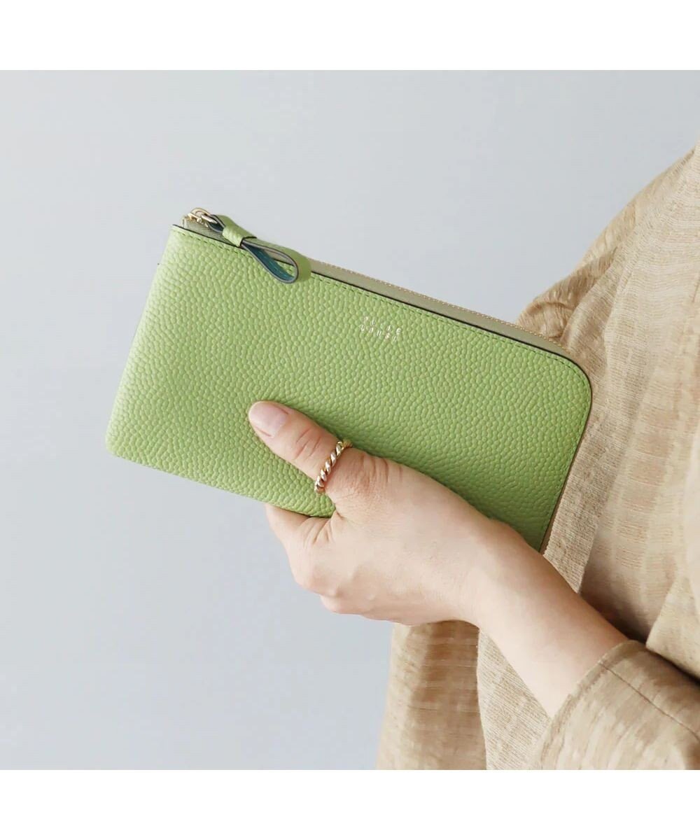【ペレボルサ/PELLE BORSA】の短い長財布 Fine Goods フィーネグッズ 5443 インテリア・キッズ・メンズ・レディースファッション・服の通販 founy(ファニー) 　ファッション　Fashion　レディースファッション　Fashion for Women　ミニ財布・二つ折り財布　Wallets & Card Cases　コンパクト　Compact, Small Size　ポケット　Pocket, Pocket Detail　抗菌　Antibacterial, Bacteria-Resistant　財布　Wallet, Purse　レタスグリーン|ID: prp329100004592384 ipo3291000000032603045