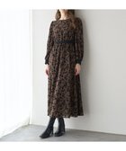 【イェッカ ヴェッカ/YECCA VECCA】のフラワー柄フロッキープリントドレス Grayish Khaki|ID: prp329100004592407 ipo3291000000032603272
