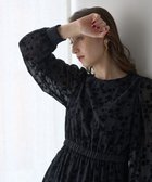 【イェッカ ヴェッカ/YECCA VECCA】のフラワー柄フロッキープリントドレス Black|ID: prp329100004592407 ipo3291000000032603273