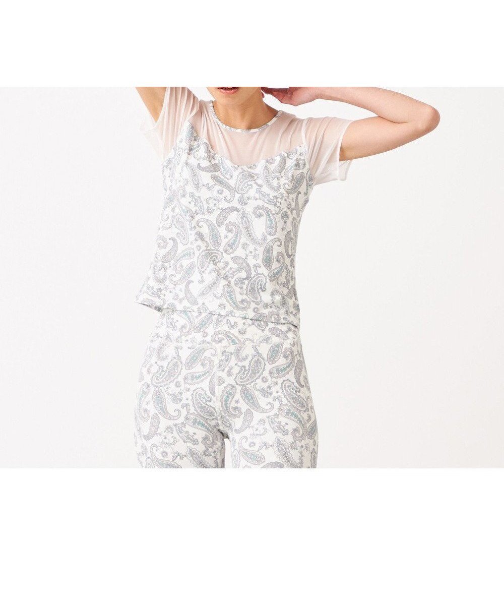【チャコット/Chacott】のペイズリープリントトップ 人気、トレンドファッション・服の通販 founy(ファニー) 　ファッション　Fashion　レディースファッション　Ladies' Fashion Online　トップス・カットソー　Tops/Tshirt　エレガント 上品　Elegant　コンパクト　Compact　吸水　Water Absorption　抗菌　Antibacterial　シンプル　Simple　ストレッチ　Stretch　フィット　Fit　プリント　Print　ペイズリー　Paisley　メッシュ　Mesh　モダン　Modern　 other-1|ID: prp329100004592409 ipo3291000000032603315