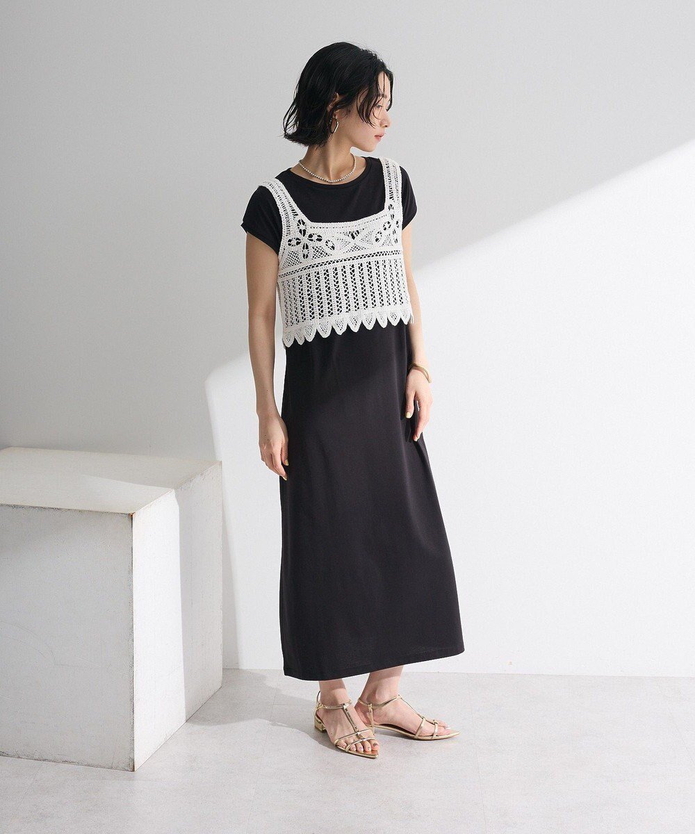 【グリーンパークス/Green Parks】のSET2点クロシェベスト+ワンピース インテリア・キッズ・メンズ・レディースファッション・服の通販 founy(ファニー) 　ファッション　Fashion　レディースファッション　Ladies' Fashion Online　アウター　Coat Outerwear　おすすめ　Recommend　クロシェ　Crochet　トレンド　Trend　ベスト　Vest　ベーシック　Basic　ポケット　Pocket　再入荷　Restock/Back In Stock/Re Arrival　夏　Summer　春　Spring　S/S・春夏　Ss・Spring/Summer　Black|ID: prp329100004592415 ipo3291000000032603445