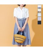 【ティアクラッセ/Tiaclasse】の【洗える】小顔効果も叶えるスキッパーシャツワンピース ネイビーストライプ|ID: prp329100004592417 ipo3291000000032603470