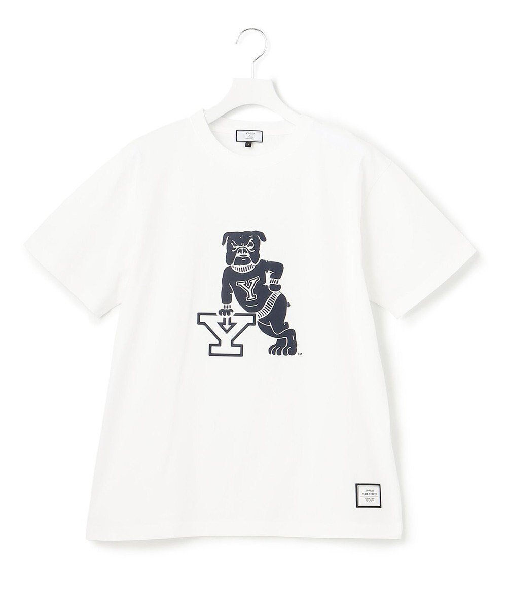 【ジェイプレスヨークストリート/J.PRESS YORK STREET】の【UNISEX】YALE × J.PRESS YORK STREET コラボTシャツ インテリア・キッズ・メンズ・レディースファッション・服の通販 founy(ファニー) 　ファッション　Fashion　レディースファッション　Ladies' Fashion Online　トップス・カットソー　Tops/Tshirt　シャツ/ブラウス　Shirts/Blouses　ロング / Tシャツ　T-Shirts　カットソー　Cut and Sewn　ユニセックス　Unisex　カットソー　Cut And Sew　コラボ　Collaboration　プリント　Print　ラバー　Rubber　夏　Summer　春　Spring　S/S・春夏　Ss・Spring/Summer　ホワイト系|ID: prp329100004592422 ipo3291000000032603536