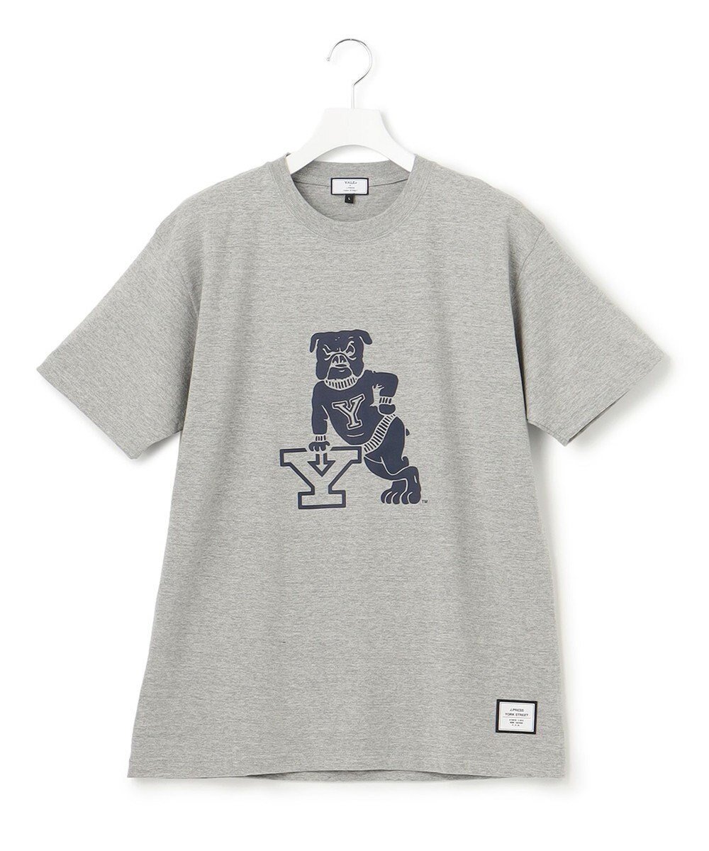 【ジェイプレスヨークストリート/J.PRESS YORK STREET】の【UNISEX】YALE × J.PRESS YORK STREET コラボTシャツ インテリア・キッズ・メンズ・レディースファッション・服の通販 founy(ファニー) 　ファッション　Fashion　レディースファッション　Ladies' Fashion Online　トップス・カットソー　Tops/Tshirt　シャツ/ブラウス　Shirts/Blouses　ロング / Tシャツ　T-Shirts　カットソー　Cut and Sewn　ユニセックス　Unisex　カットソー　Cut And Sew　コラボ　Collaboration　プリント　Print　ラバー　Rubber　夏　Summer　春　Spring　S/S・春夏　Ss・Spring/Summer　ライトグレー系|ID: prp329100004592422 ipo3291000000032603537