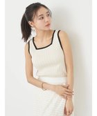 【アースミュージックアンドエコロジー/earth music&ecology】のスカラップニットタンクトップ Off White|ID: prp329100004592450 ipo3291000000033542804