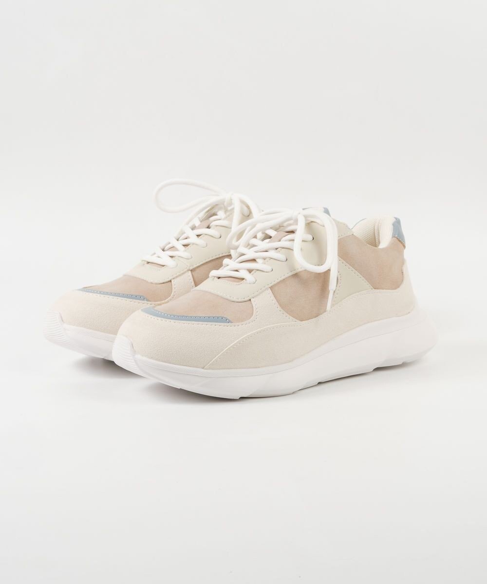 【ボントレ/BONTRE】の【pied du lapan/ピエドラパン】すっきりパターン軽量スニーカー/50749ZI インテリア・キッズ・メンズ・レディースファッション・服の通販 founy(ファニー) 　ファッション　Fashion　レディースファッション　Fashion for Women　コンビ　Combo, Combination Style　スニーカー　Sneakers, Trainers　パターン　Pattern, Design Print　フェミニン　Feminine, Girly　フォルム　Silhouette, Form　フランス　France, French　厚底　Platform Shoes　軽量　Lightweight, Ultra Light　アイボリー|ID: prp329100004592453 ipo3291000000033655454