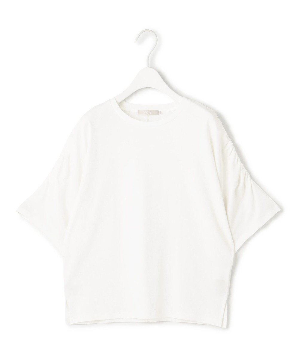 【アイシービー/iCB】の【接触冷感・UVケア・吸水速乾・洗える】グレースジャージー ドルマンスリーブカットソー インテリア・キッズ・メンズ・レディースファッション・服の通販 founy(ファニー) ファッション Fashion レディースファッション Fashion for Women トップス・カットソー Cut & Sew Tops シャツ・ブラウス・オフィスカジュアル Elegant Blouses & Button-Ups ロングTシャツ・Tシャツ Longline T-Shirts & Tees カットソー・ベーシックTシャツ Cut-and-Sewn Tops / Stretch Tees & Basics 春 Spring 洗える Machine Washable カットソー Cut and Sewn Top ギャザー Gathered, Ruffled 吸水 Absorbent, Quick-Dry ブラウジング Blouson Silhouette, Cinched Waist ボトム Bottoms, Lower Wear S/S・春夏 SS, Spring/Summer, Warm Season 日本製 Made In Japan 夏 Summer 2025年 2025 2025春夏・S/S Spring/Summer 2025 SS25 オフホワイト系|ID: prp329100004592462 ipo3291000000033655474