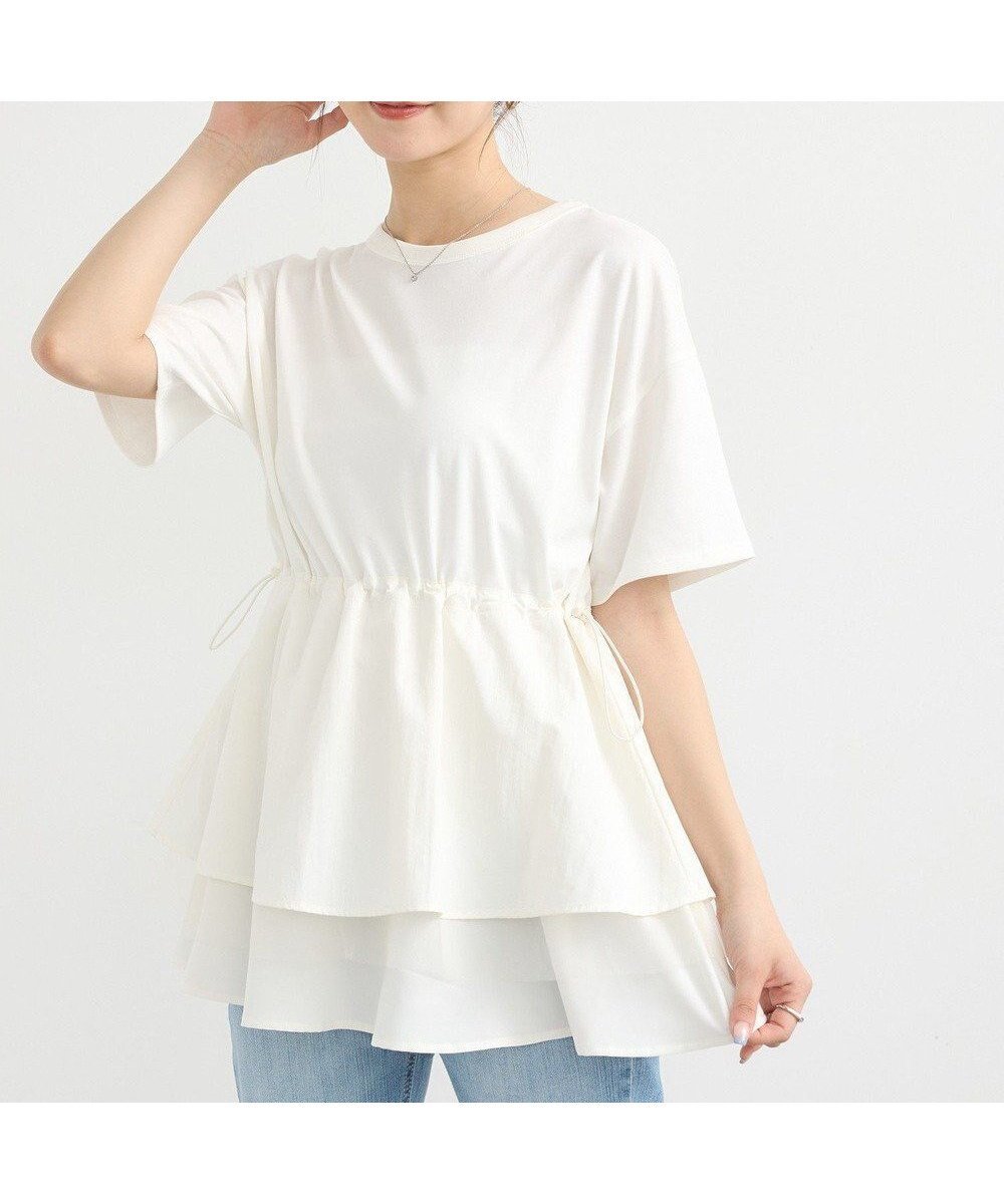 【アースミュージックアンドエコロジー/earth music&ecology】の異素材ドッキングドロストチュニック 人気、トレンドファッション・服の通販 founy(ファニー) 　ファッション　Fashion　レディースファッション　Fashion for Women　ワンピース　Dresses　チュニック　Tunic Tops & Dresses　春　Spring　洗える　Machine Washable　クール　Cool, Chic　チュニック　Tunic, Long Top　フェミニン　Feminine, Girly　フォルム　Silhouette, Form　ポケット　Pocket, Pocket Detail　S/S・春夏　SS, Spring/Summer, Warm Season　おすすめ　Recommended / Our Picks　夏　Summer　 other-1|ID: prp329100004592469 ipo3291000000032603937