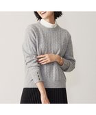 【ジェイ プレス/J.PRESS】の【洗える】WOOL BLEND AIR ケーブル ニット ライトグレー系|ID: prp329100004592473 ipo3291000000032603988