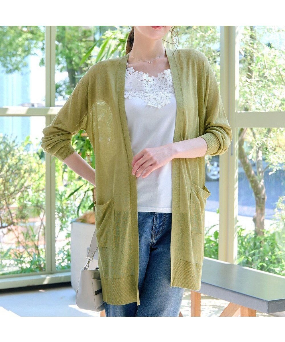 【ティアクラッセ/Tiaclasse】の【接触冷感】着流しロングニットカーディガン 人気、トレンドファッション・服の通販 founy(ファニー) 　ファッション　Fashion　レディースファッション　Fashion for Women　トップス・カットソー　Cut & Sew Tops　ニット　Knit Tops & Sweaters　カーディガン・羽織り　Layered Style Cardigans　アクセサリー　Fashion Accessories　ウォッシャブル　Machine Washable　春　Spring　洗える　Machine Washable　カーディガン　Cardigan, Knitwear　シンプル　Simple, Minimal　チュニック　Tunic, Long Top　ベーシック　Basic, Essential　ポケット　Pocket, Pocket Detail　ロング　Long, Long-Length　S/S・春夏　SS, Spring/Summer, Warm Season　再入荷　Restock / Back in Stock　おすすめ　Recommended / Our Picks　夏　Summer　エレガント 上品　Elegant　新作・新入荷　New Arrivals / New In　 other-1|ID: prp329100004592478 ipo3291000000032604009