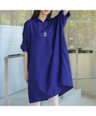 【ティアクラッセ/Tiaclasse】の【洗える】麻ライクスキッパーシャツチュニック ブルー|ID: prp329100004592479 ipo3291000000032604016