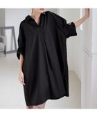 【ティアクラッセ/Tiaclasse】の【洗える】麻ライクスキッパーシャツチュニック ブラック|ID: prp329100004592479 ipo3291000000032604017