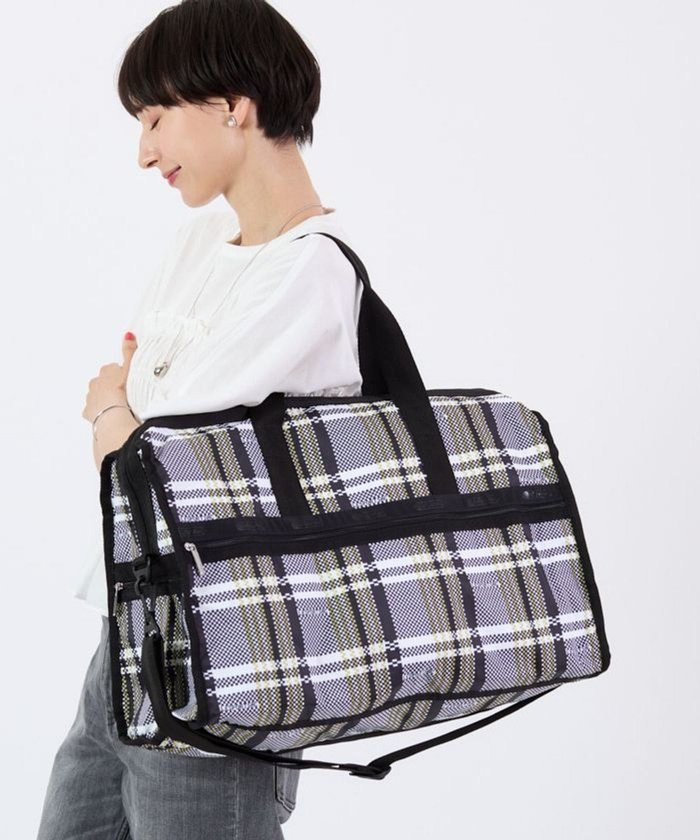 【レスポートサック/LeSportsac】のDELUXE LG WEEKENDER/ピクセルスクランブルチェック インテリア・キッズ・メンズ・レディースファッション・服の通販 founy(ファニー) https://founy.com/ ファッション Fashion レディースファッション Fashion for Women イエロー Yellow チェック Check, Plaid, Tartan プリント Print, Printed Pattern ボストンバッグ Boston Bag, Retro Bag ポケット Pocket, Pocket Detail おすすめ Recommended / Our Picks 旅行 Travel |ID: prp329100004592510 ipo3291000000032604092