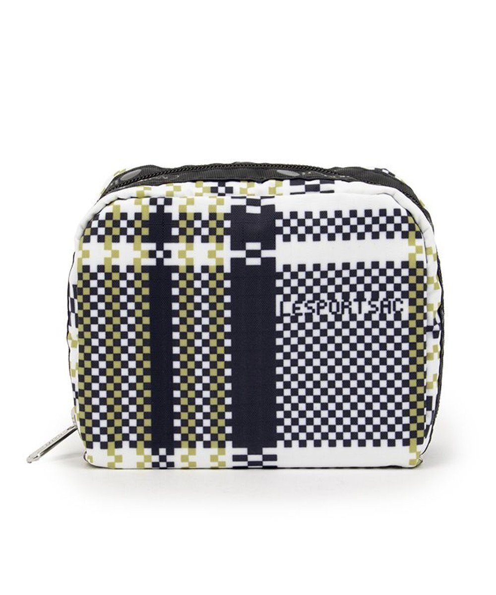 【レスポートサック/LeSportsac】のSQUARE COSMETIC/ピクセルスクランブルチェック インテリア・キッズ・メンズ・レディースファッション・服の通販 founy(ファニー) 　ファッション　Fashion　レディースファッション　Ladies' Fashion Online　財布　Wallets　ポーチ　Pouches　NEW・新作・新着・新入荷　New Arrivals　おすすめ　Recommend　イエロー　Yellow　コンパクト　Compact　スクエア　Square　チェック　Check　プリント　Print　ポーチ　Pouch　財布　Wallet　ピクセルスクランブルチェック|ID: prp329100004592516 ipo3291000000032604105