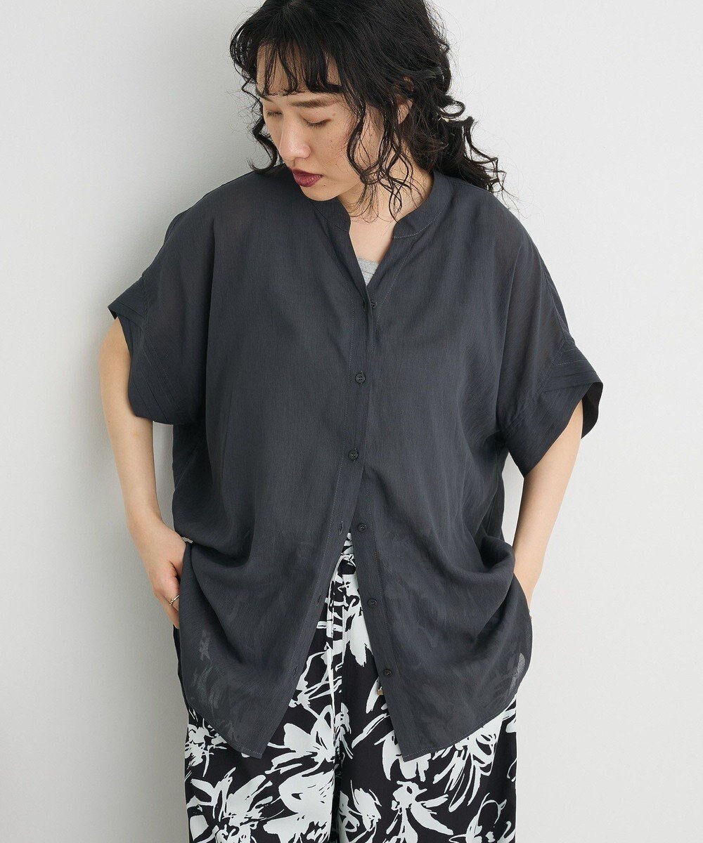 【クラフトスタンダードブティック/CRAFT STANDARD BOUTIQUE】のヴィンテージボイルミルフィーユチュニック インテリア・キッズ・メンズ・レディースファッション・服の通販 founy(ファニー) 　ファッション　Fashion　レディースファッション　Fashion for Women　ワンピース　Dresses　チュニック　Tunic Tops & Dresses　エレガント 上品　Elegant　春　Spring　ギャザー　Gathered, Ruffled　スキッパー　Skipper, Open Collar　チュニック　Tunic, Long Top　フォルム　Silhouette, Form　ポケット　Pocket, Pocket Detail　リラックス　Relax, Relaxed Fit　S/S・春夏　SS, Spring/Summer, Warm Season　夏　Summer　2025年　2025　2025春夏・S/S　Spring/Summer 2025 SS25　Charcoal Gray|ID: prp329100004592520 ipo3291000000032604115