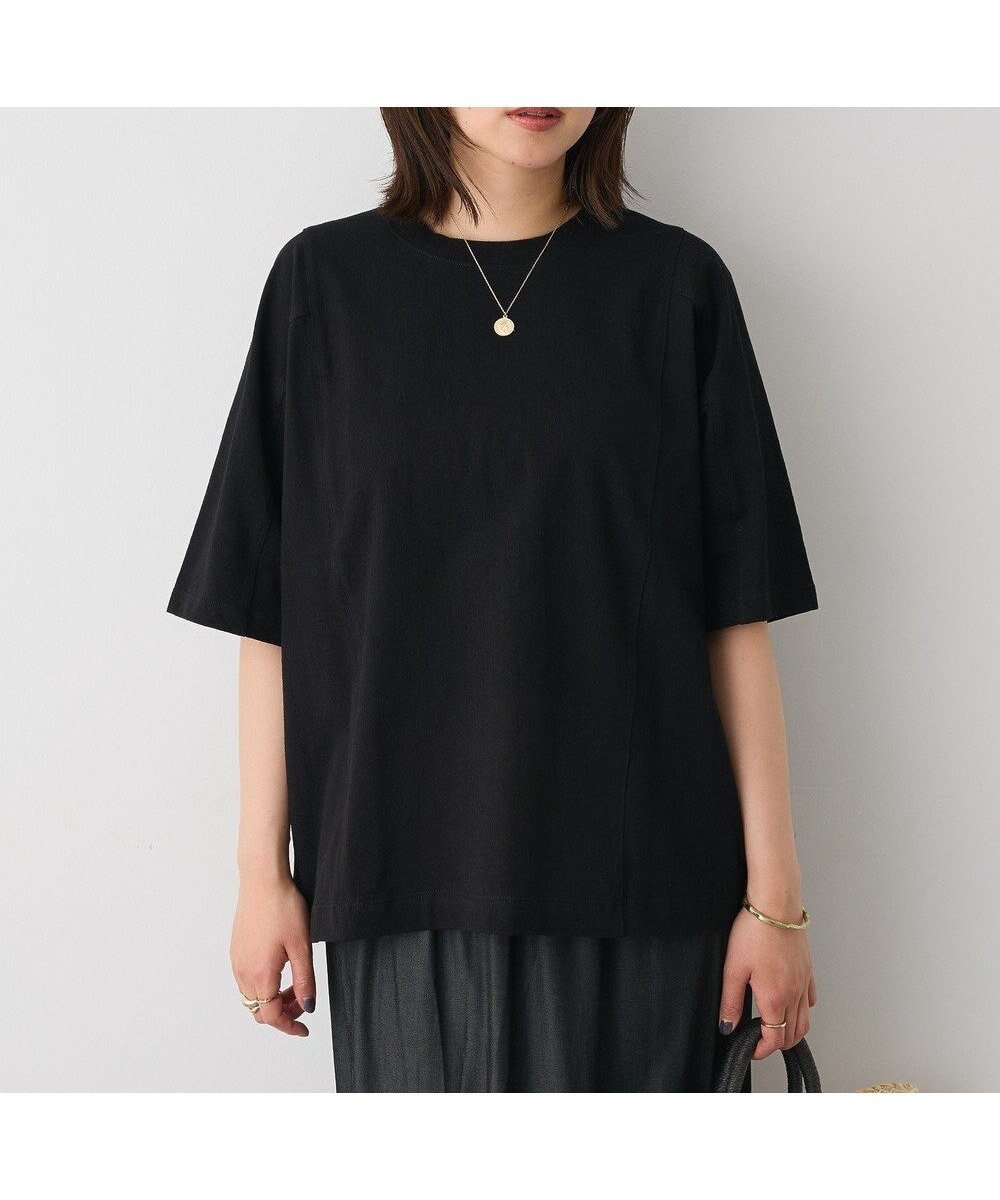 【クラフトスタンダードブティック/CRAFT STANDARD BOUTIQUE】のカットクレープワイドキリカエTシャツ インテリア・キッズ・メンズ・レディースファッション・服の通販 founy(ファニー) 　ファッション　Fashion　レディースファッション　Ladies' Fashion Online　トップス・カットソー　Tops/Tshirt　シャツ/ブラウス　Shirts/Blouses　ロング / Tシャツ　T-Shirts　カットソー　Cut and Sewn　春　Spring　カットソー　Cut And Sew　切替　Switching　シンプル　Simple　定番　Standard　バランス　Balance　ボックス　Box　ポケット　Pocket　リラックス　Relax　ルーズ　Loose　ロング　Long　ワイド　Wide　S/S・春夏　Ss・Spring/Summer　NEW・新作・新着・新入荷　New Arrivals　おすすめ　Recommend　夏　Summer　Black|ID: prp329100004592524 ipo3291000000032604135