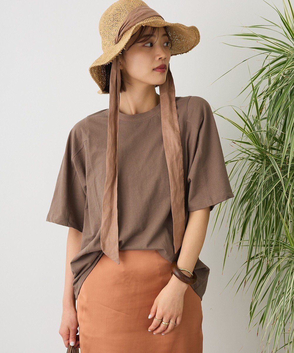 【クラフトスタンダードブティック/CRAFT STANDARD BOUTIQUE】のカットクレープワイドキリカエTシャツ インテリア・キッズ・メンズ・レディースファッション・服の通販 founy(ファニー) 　ファッション　Fashion　レディースファッション　Ladies' Fashion Online　トップス・カットソー　Tops/Tshirt　シャツ/ブラウス　Shirts/Blouses　ロング / Tシャツ　T-Shirts　カットソー　Cut and Sewn　春　Spring　カットソー　Cut And Sew　切替　Switching　シンプル　Simple　定番　Standard　バランス　Balance　ボックス　Box　ポケット　Pocket　リラックス　Relax　ルーズ　Loose　ロング　Long　ワイド　Wide　S/S・春夏　Ss・Spring/Summer　NEW・新作・新着・新入荷　New Arrivals　おすすめ　Recommend　夏　Summer　Brown|ID: prp329100004592524 ipo3291000000032604137