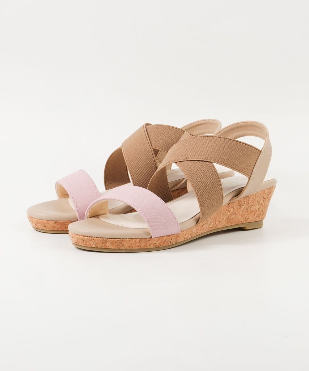 【ボントレ/BONTRE】の【pied du lapan/ピエドラパン】クロスベルトウエッジサンダル/50727ZI インテリア・キッズ・メンズ・レディースファッション・服の通販 founy(ファニー) ファッション Fashion レディースファッション Fashion for Women ベルト&ウエストマーク Belts & Waist Accessories 春 Spring コルク Cork, Cork Material 軽量 Lightweight, Ultra Light サンダル Sandals, Summer Shoes フィット Fit, Slim Fit フランス France, French フロント Front, Front Design リネン Linen, Linen Fabric リラックス Relax, Relaxed Fit ワイド Wide, Wide Fit S/S・春夏 SS, Spring/Summer, Warm Season 夏 Summer エレガント 上品 Elegant ピンク|ID: prp329100004592527 ipo3291000000034322259
