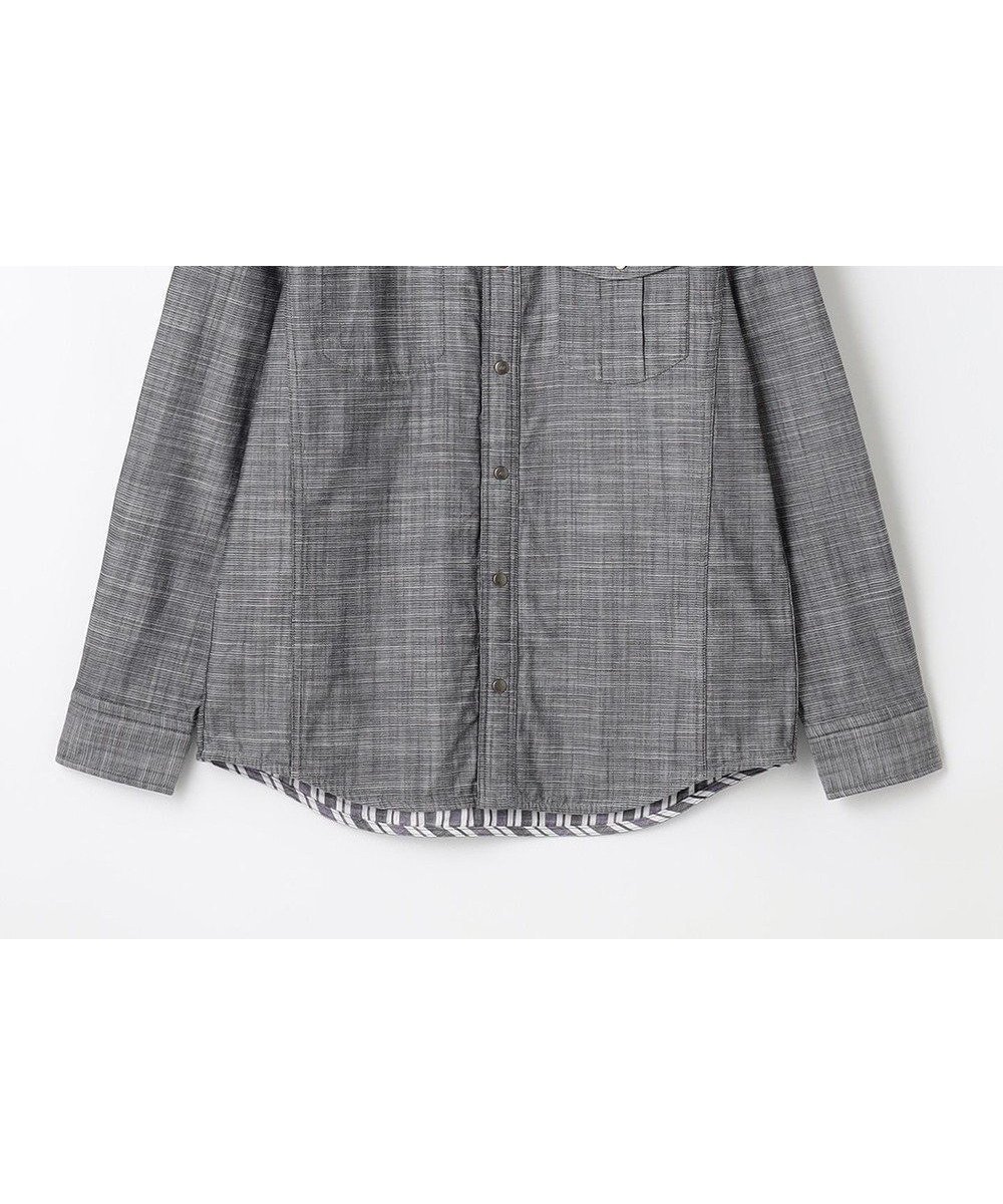 【ジョセフ アブード/JOSEPH ABBOUD / MEN】の【人気!1枚で2通りの着こなし】定番 リバーシブルシャツ インテリア・キッズ・メンズ・レディースファッション・服の通販 founy(ファニー) 　ファッション　Fashion　メンズファッション　Men's Style Online　トップス・カットソー　Tops/Tshirt/Men　シャツ　Shirts　おすすめ　Recommend　シャンブレー　Chambray　ストライプ　Stripe　ドット　Dot　ポケット　Pocket　ランダム　Random　ワイヤー　Wire　人気　Popularity　再入荷　Restock/Back In Stock/Re Arrival　夏　Summer　定番　Standard　S/S・春夏　Ss・Spring/Summer　無地　Plain Color　A/W・秋冬　Aw・Autumn/Winter・Fw・Fall-Winter　グレー系|ID: prp329100004593566 ipo3291000000032616580