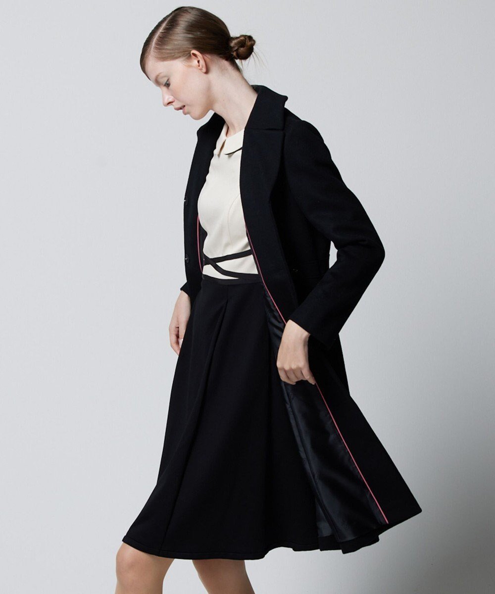 【トッカ/TOCCA】の【消臭】MILKY PUFF ウールコート インテリア・キッズ・メンズ・レディースファッション・服の通販 founy(ファニー) 　ファッション　Fashion　レディースファッション　Ladies' Fashion Online　アウター　Coat Outerwear　コート　Coats　ジャケット　Jackets　エレガント 上品　Elegant　カシミヤ　Cashmere　ジャケット　Jacket　ドレス　Dress　マフラー　Scarf　メルトン　Melton　リボン　Ribbon　定番　Standard　A/W・秋冬　Aw・Autumn/Winter・Fw・Fall-Winter　ブラック系|ID: prp329100004593572 ipo3291000000032616667
