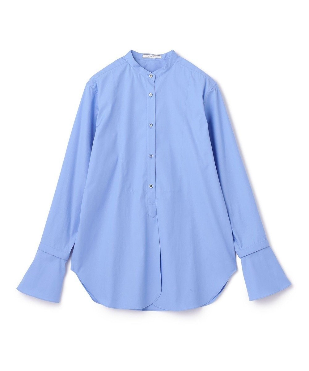 【ベイジ,/BEIGE,】のBAILLEUL / スタンドカラーシャツ インテリア・キッズ・メンズ・レディースファッション・服の通販 founy(ファニー) 　ファッション　Fashion　レディースファッション　Ladies' Fashion Online　トップス・カットソー　Tops/Tshirt　シャツ/ブラウス　Shirts/Blouses　おすすめ　Recommend　オイル　Oil　カフス　Cuffs　マニッシュ　Mannish　エレガント 上品　Elegant　夏　Summer　S/S・春夏　Ss・Spring/Summer　A/W・秋冬　Aw・Autumn/Winter・Fw・Fall-Winter　Sax|ID: prp329100004593576 ipo3291000000032616782