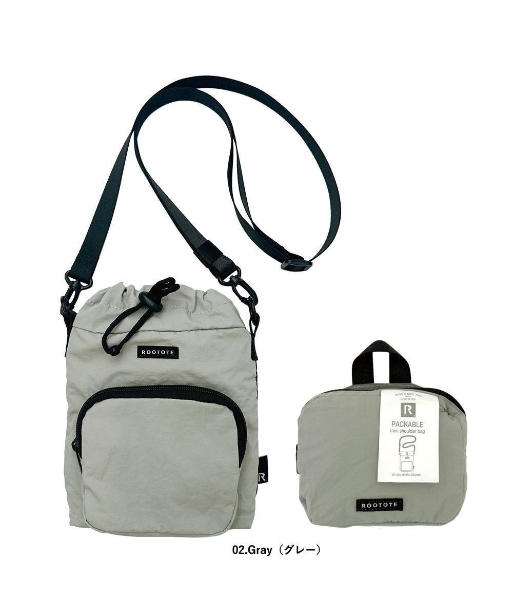 【ルートート/ROOTOTE】の1316【撥水-コンパクト】SN.ベビールー.パッカブル-B インテリア・キッズ・メンズ・レディースファッション・服の通販 founy(ファニー) 　ファッション　Fashion　レディースファッション　Ladies' Fashion Online　カメラ　Camera　コンパクト　Compact　ショルダー　Shoulder　フォルム　Form　ベビー　Baby　ポケット　Pocket　再入荷　Restock/Back In Stock/Re Arrival　旅行　Travel　小旅行　Trip　NEW・新作・新着・新入荷　New Arrivals　02:グレー|ID: prp329100004593620 ipo3291000000032618614