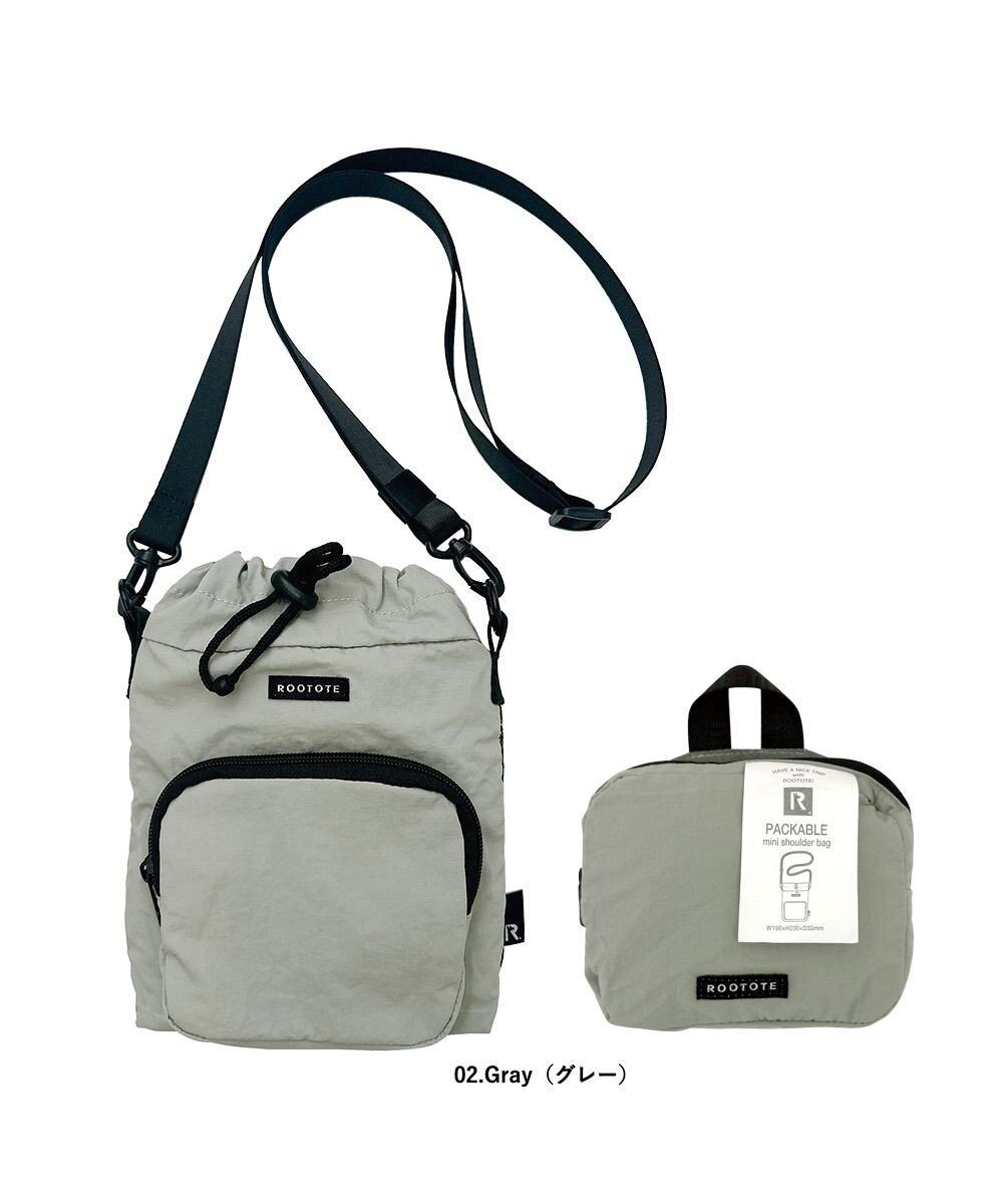 【ルートート/ROOTOTE】の1316【撥水-コンパクト】SN.ベビールー.パッカブル-B インテリア・キッズ・メンズ・レディースファッション・服の通販 founy(ファニー) 　ファッション　Fashion　レディースファッション　Fashion for Women　カメラ　Camera Accessories　コンパクト　Compact, Small Size　ショルダー　Shoulder, Shoulder Strap　フォルム　Silhouette, Form　ベビー　Baby, Babywear　ポケット　Pocket, Pocket Detail　旅行　Travel　小旅行　Short Trip　新作・新入荷　New Arrivals / New In　02:グレー|ID: prp329100004593620 ipo3291000000033588877