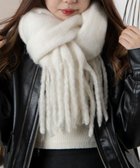【ウィゴー/WEGO】の【ユニセックス着用ITEM】ワイドフリンジストール オフホワイト|ID: prp329100004593628 ipo3291000000032619044