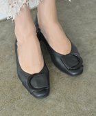 【ヌーベルローブオウ/nouvelleRobe Ou】の【本革・高反発】Big Buckle pumpsビッグバックル ヒールパンプス ブラック|ID: prp329100004593629 ipo3291000000032619136