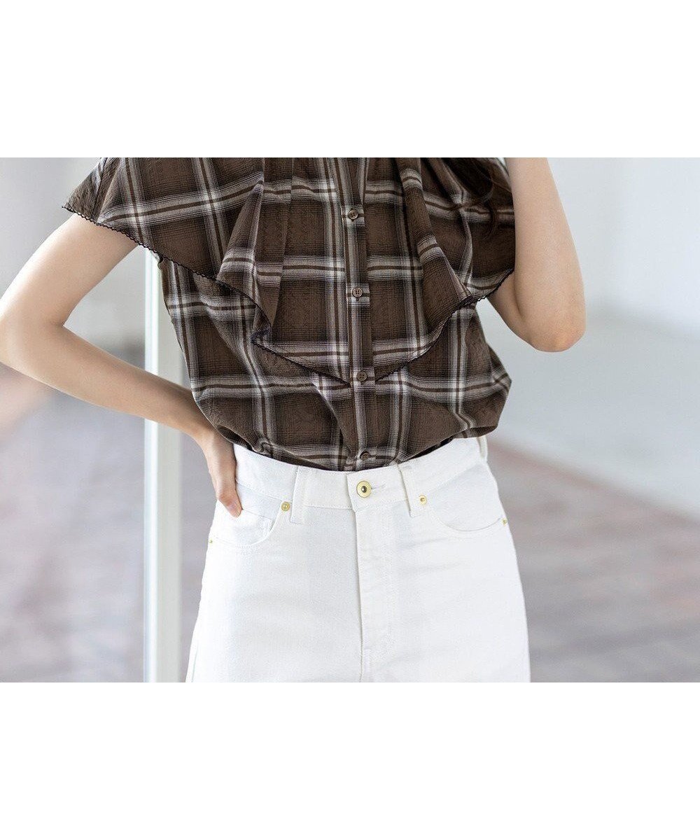 【エニィ スィス/any SiS】の【洗える】サッカーチェック ブラウス 人気、トレンドファッション・服の通販 founy(ファニー) 　ファッション　Fashion　レディースファッション　Fashion for Women　トップス・カットソー　Cut & Sew Tops　シャツ・ブラウス・オフィスカジュアル　Elegant Blouses & Button-Ups　ウォッシャブル　Machine Washable　春　Spring　洗える　Machine Washable　ギャザー　Gathered, Ruffled　サッカー　Seersucker, Summer Fabric　シンプル　Simple, Minimal　チェック　Check, Plaid, Tartan　フリル　Frill, Ruffle　フレア　Flare, Flared　ボトム　Bottoms, Lower Wear　S/S・春夏　SS, Spring/Summer, Warm Season　おすすめ　Recommended / Our Picks　夏　Summer　新作・新入荷　New Arrivals / New In　 other-1|ID: prp329100004593632 ipo3291000000032681768