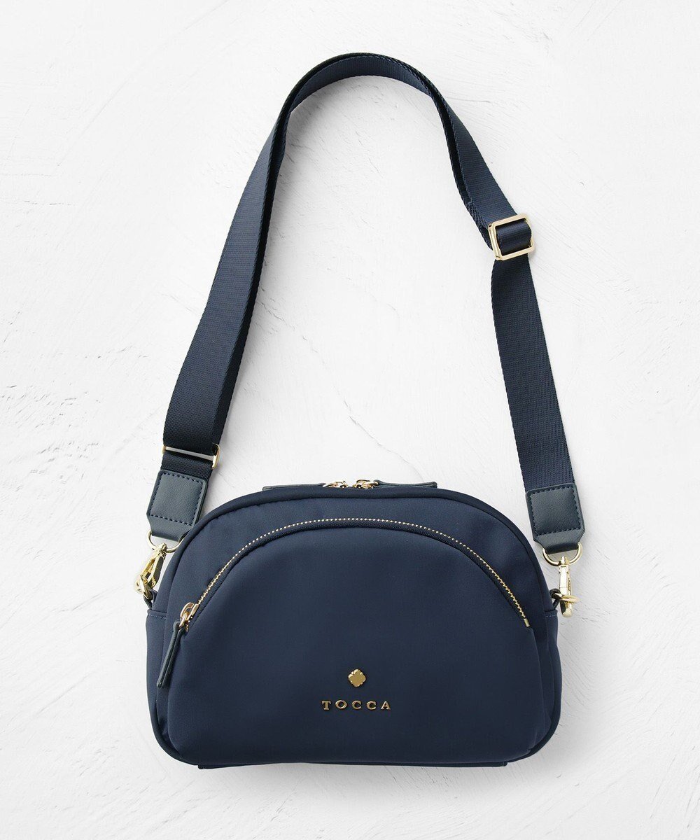 【トッカ/TOCCA】の【撥水】LUNAE NYLON BAG ショルダーバッグ インテリア・キッズ・メンズ・レディースファッション・服の通販 founy(ファニー) 　ファッション　Fashion　レディースファッション　Fashion for Women　バッグ　Bags　コンパクト　Compact, Small Size　ジップ　Zip, Zipper　財布　Wallet, Purse　ハーフ　Half, Half-Length　フェミニン　Feminine, Girly　フォルム　Silhouette, Form　フロント　Front, Front Design　ポケット　Pocket, Pocket Detail　モチーフ　Motif, Design Theme　A/W・秋冬　Autumn/Winter　冬　Winter / This Winter　新作・新入荷　New Arrivals / New In　ネイビー系|ID: prp329100004593639 ipo3291000000032619238
