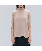 【ベイジ,/BEIGE,】の【洗える】FLEUR / ニットコンビハイネック半袖ブラウス Beige|ID: prp329100004593645 ipo3291000000032619310