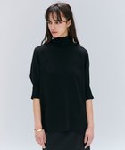 【ベイジ,/BEIGE,】の【洗える】FLEUR / ニットコンビハイネック半袖ブラウス Black|ID: prp329100004593645 ipo3291000000032619311