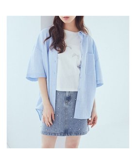 【アースミュージックアンドエコロジー/earth music&ecology】のオーバーシャツ 人気、トレンドファッション・服の通販 founy(ファニー) ファッション Fashion レディースファッション Fashion for Women トップス・カットソー Cut & Sew Tops シャツ・ブラウス・オフィスカジュアル Elegant Blouses & Button-Ups シンプル Simple, Minimal ポケット Pocket, Pocket Detail 夏 Summer 春 Spring S/S・春夏 SS, Spring/Summer, Warm Season |ID:prp329100004593664