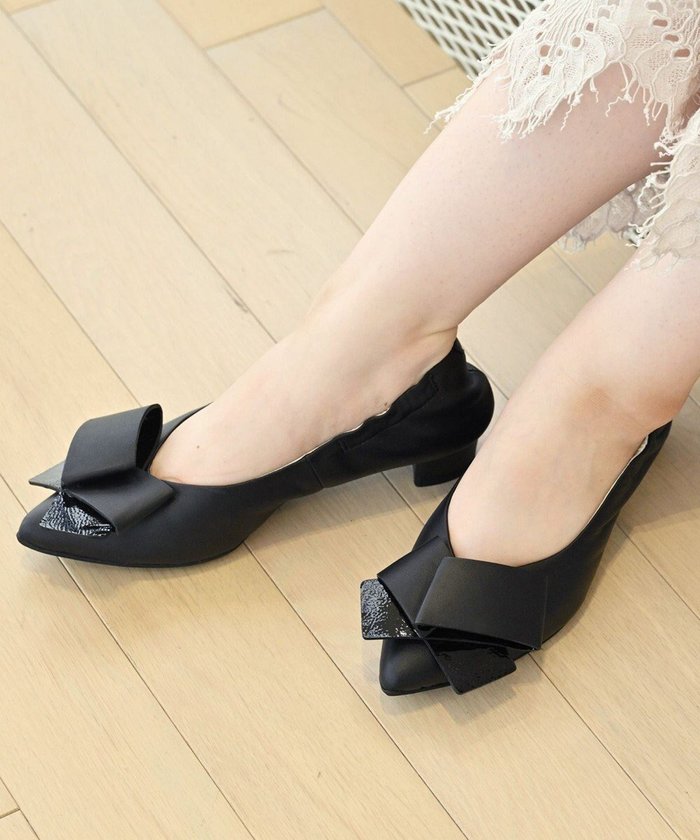 【ヌーベルローブオウ/nouvelleRobe Ou】の【本革・高反発】Big Ribon ポインテッドトゥ ヒールパンプス インテリア・キッズ・メンズ・レディースファッション・服の通販 founy(ファニー) https://founy.com/ ファッション Fashion レディースファッション Ladies' Fashion Online クッション Cushion 抗菌 Antibacterial シューズ Shoes バレエ Ballet ファブリック Fabric フィット Fit フラット Flat リボン Ribbon NEW・新作・新着・新入荷 New Arrivals おすすめ Recommend エレガント 上品 Elegant |ID: prp329100004593670 ipo3291000000032619756