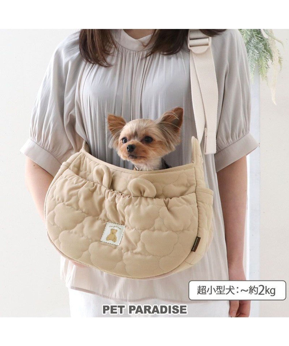 【ペットパラダイス/PET PARADISE / GOODS】のペットパラダイス くまちゃん ソフトスリング SS 超小型犬 ～約2kg インテリア・キッズ・メンズ・レディースファッション・服の通販 founy(ファニー) 　春　Spring　キルト　Quilt, Quilted Fabric　コンパクト　Compact, Small Size　ショルダー　Shoulder, Shoulder Strap　ラップ　Wrap, Wrap Design　犬　Dog　旅行　Travel　ホーム・キャンプ・アウトドア・お取り寄せ　Home Living / Home & Lifestyle / Camping Gear / Outdoor Camping　ペットグッズ　Pet Supplies　ベージュ|ID: prp329100004594268 ipo3291000000033652881