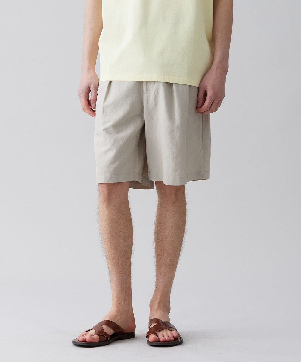 【アンフィーロ/UNFILO / MEN】のライトリネン ショートパンツ 23年春夏商品 インテリア・キッズ・メンズ・レディースファッション・服の通販 founy(ファニー) 　ファッション　Fashion　メンズファッション　Men's Style Online　ボトムス　Bottoms/Men　ハーフ / ショートパンツ　Short Pants　ショート　Short　フラップ　Flap　フロント　Front　ポケット　Pocket　リネン　Linen　夏　Summer　抗菌　Antibacterial　春　Spring　S/S・春夏　Ss・Spring/Summer　グレージュ|ID: prp329100004594310 ipo3291000000032634602