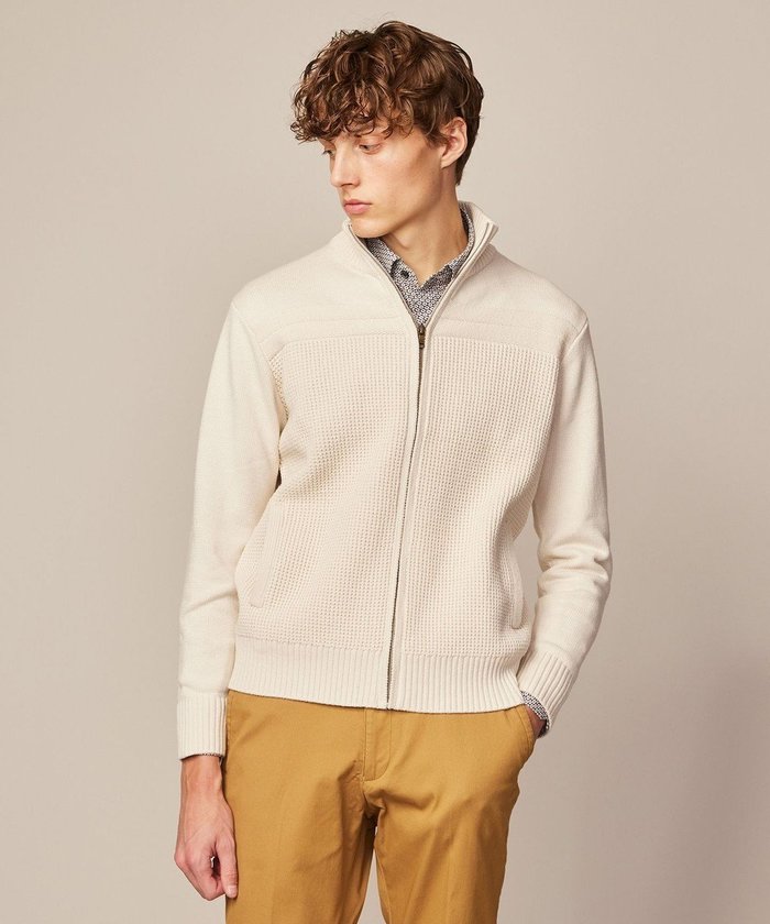 【ジョセフ アブード/JOSEPH ABBOUD / MEN】の【洗える】コットンバルキーニットブルゾン インテリア・キッズ・メンズ・レディースファッション・服の通販 founy(ファニー) https://founy.com/ ファッション Fashion メンズファッション Men's Style Online トップス・カットソー Tops/Tshirt/Men ニット Knit Tops アクリル Acrylic 春 Spring 洗える Washable 秋 Autumn/Fall セーター Sweater ブルゾン Blouson ワッフル Waffle S/S・春夏 Ss・Spring/Summer 再入荷 Restock/Back In Stock/Re Arrival 夏 Summer |ID: prp329100004594331 ipo3291000000032635237