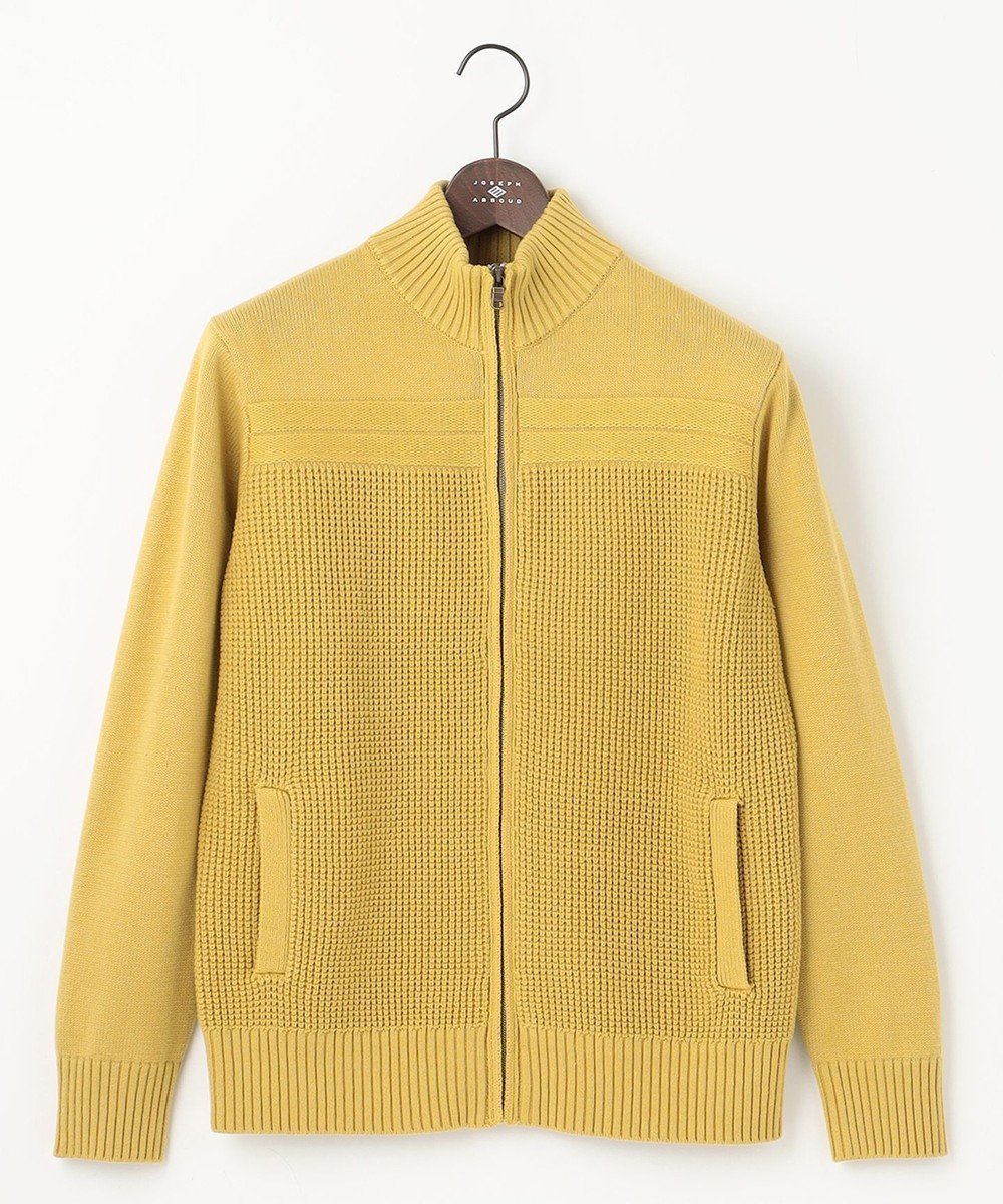 【ジョセフ アブード/JOSEPH ABBOUD / MEN】の【洗える】コットンバルキーニットブルゾン インテリア・キッズ・メンズ・レディースファッション・服の通販 founy(ファニー) 　ファッション　Fashion　メンズファッション　Men's Style Online　トップス・カットソー　Tops/Tshirt/Men　ニット　Knit Tops　アクリル　Acrylic　春　Spring　洗える　Washable　秋　Autumn/Fall　セーター　Sweater　ブルゾン　Blouson　ワッフル　Waffle　S/S・春夏　Ss・Spring/Summer　再入荷　Restock/Back In Stock/Re Arrival　夏　Summer　マスタード系|ID: prp329100004594331 ipo3291000000032635243