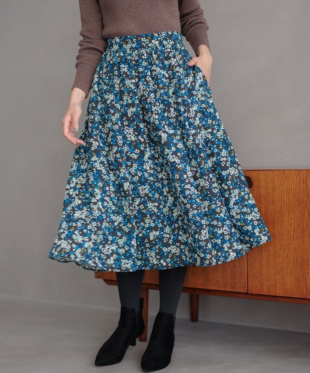 【組曲/KUMIKYOKU】のニュアージュフラワープリント スカート インテリア・キッズ・メンズ・レディースファッション・服の通販 founy(ファニー) ファッション Fashion レディースファッション Fashion for Women スカート Skirts ギャザー Gathered, Ruffled フレア Flare, Flared プリント Print, Printed Pattern 夏 Summer S/S・春夏 SS, Spring/Summer, Warm Season A/W・秋冬 Autumn/Winter ブルー系5|ID: prp329100004594563 ipo3291000000035568189