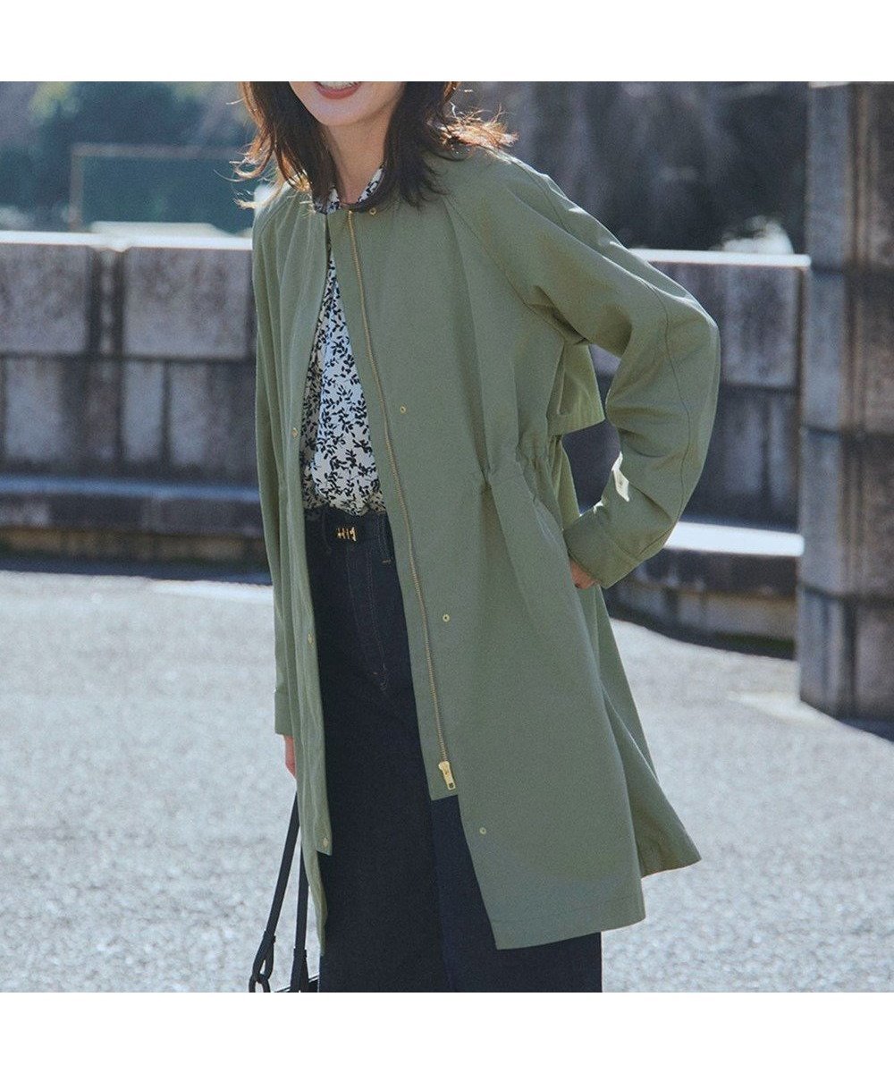 【23区/NIJYUSANKU】の【撥水加工】ライトツイル ノーカラーコート 人気、トレンドファッション・服の通販 founy(ファニー) 　ファッション　Fashion　レディースファッション　Fashion for Women　アウター　Coat / Outerwear Collection　コート・ロングコート・ピーコート　Long Coats, Peacoats & More　レディースジャケット・軽アウター　Jackets　インナー　Innerwear　春　Spring　ジャケット　Jacket, Outerwear　スカーフ　Scarf, Neckwear　ストール　Stole, Wrap　ツイル　Twist, Twisted Detail　ドット　Polka Dot, Dot Pattern　S/S・春夏　SS, Spring/Summer, Warm Season　夏　Summer　2025年　2025　2025春夏・S/S　Spring/Summer 2025 SS25　 other-1|ID: prp329100004594621 ipo3291000000033690066