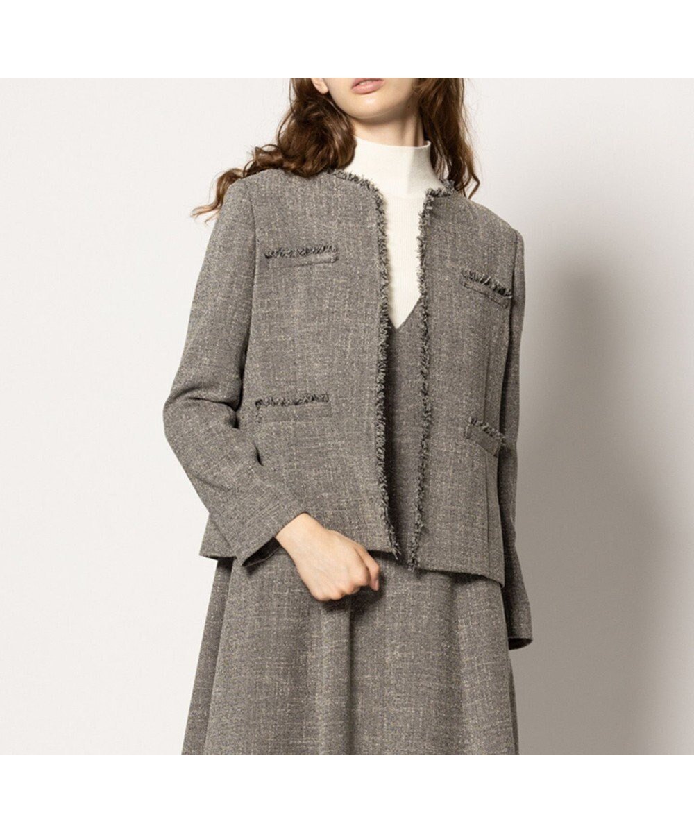 【トッカ/TOCCA】の【消臭・洗える】SPARKLY THINGS ツイードジャケット インテリア・キッズ・メンズ・レディースファッション・服の通販 founy(ファニー) 　ファッション　Fashion　レディースファッション　Fashion for Women　アウター　Coat / Outerwear Collection　レディースジャケット・軽アウター　Jackets　ジャケット　Jacket, Outerwear　ツイード　Twill, Twill Weave　洗える　Machine Washable　ブラック×オフ系5|ID: prp329100004594650 ipo3291000000032641698